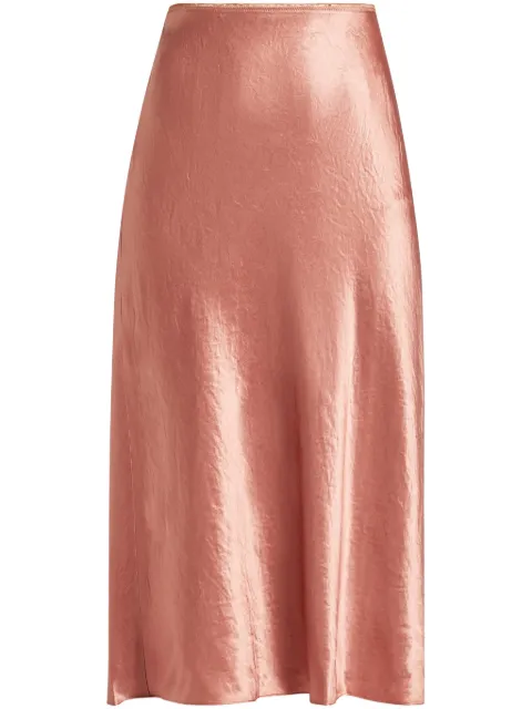 Vince satin midi skirt 