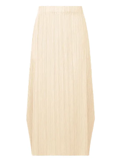 Pleats Please Issey Miyake falda midi con pliegues