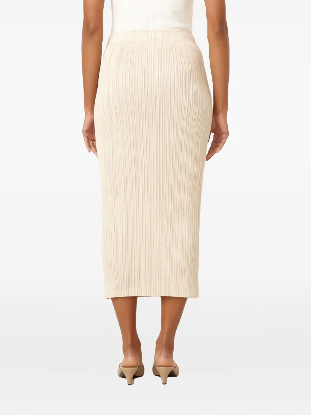 ISSEY MIYAKE PLISSÉ-EFFECT MIDI SKIRT
