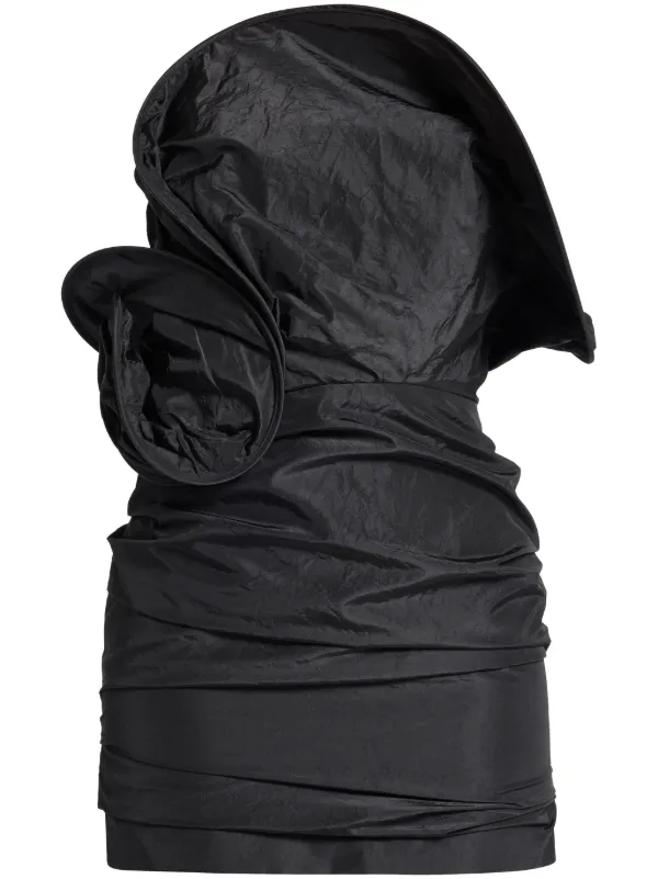 magda butrym sculptural rose mini dress Buy Magda Butrym Red Sculptural Rose Mini Dress in Stretch Wool For Women  Online