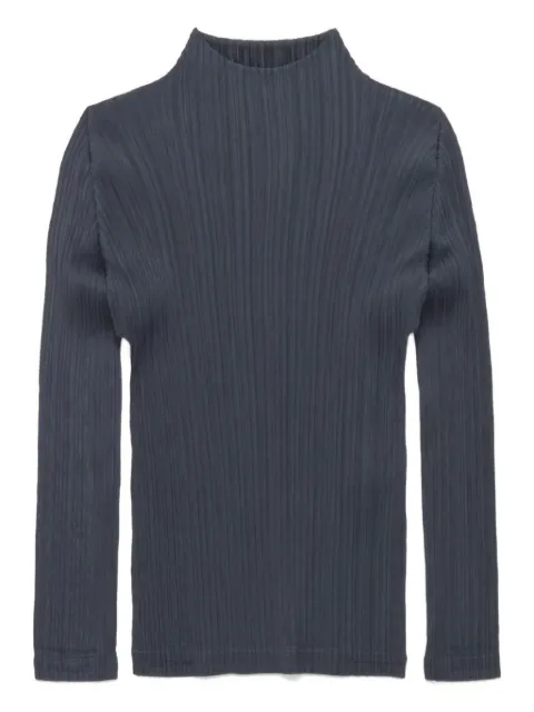 Pleats Please Issey Miyake top plisado con cuello de tortuga