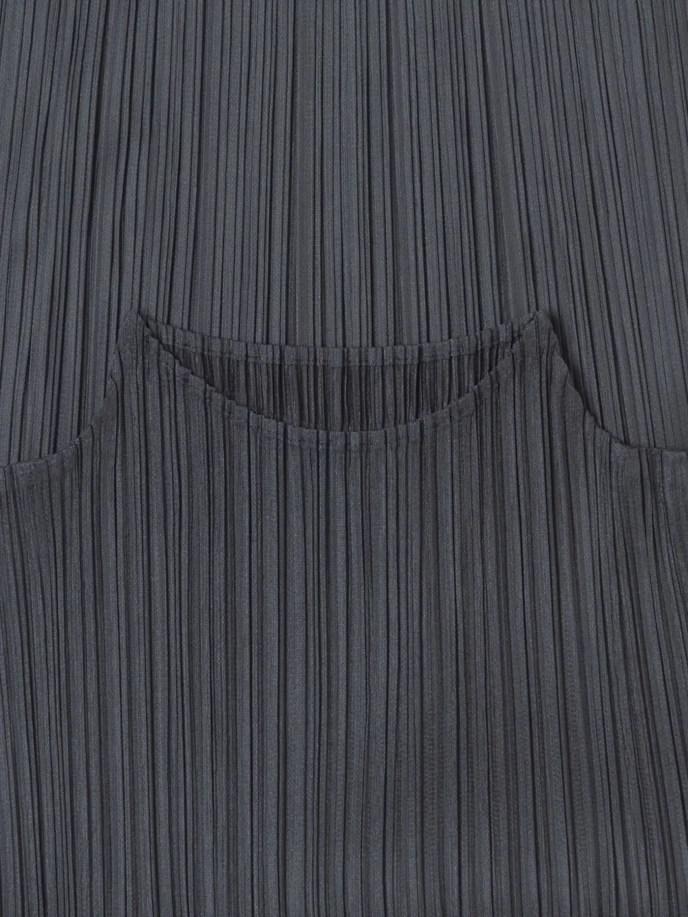 Issey Miyake Pleated High-neck Top In Blue