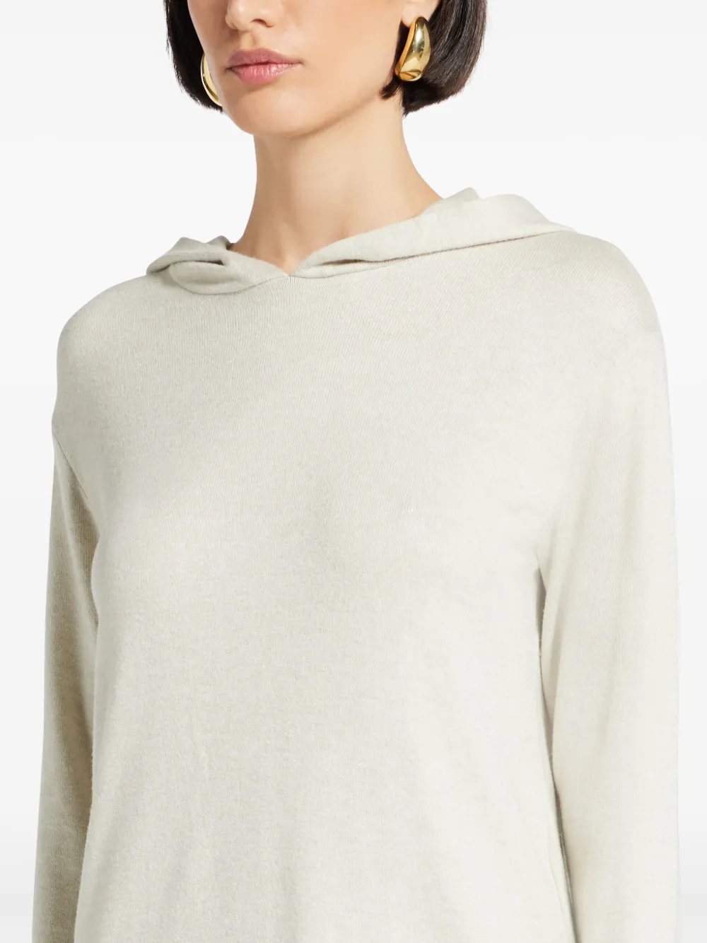 Vince Gebreide hoodie Beige