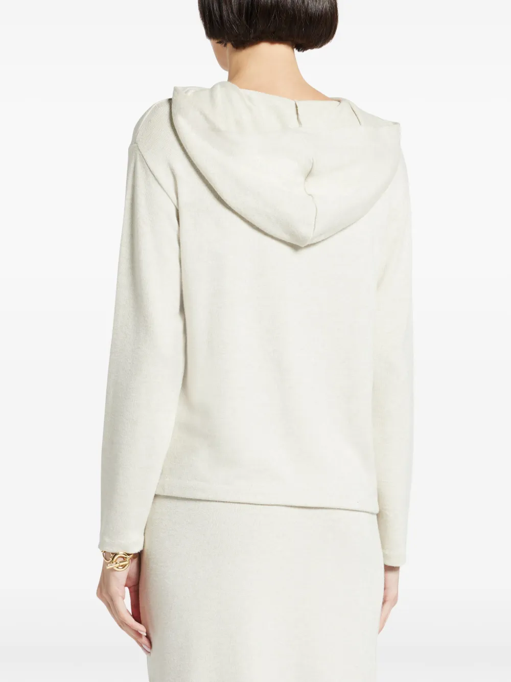 Vince Gebreide hoodie Beige