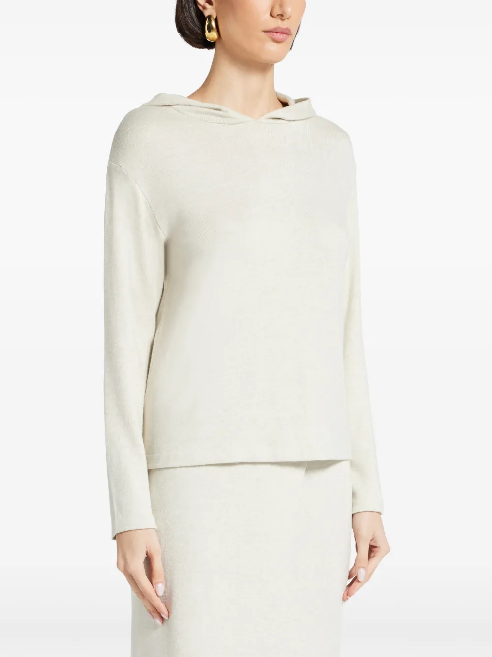 Vince Gebreide hoodie Beige