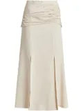 MEHTAP ELAIDI layered ruched skirt - Neutrals