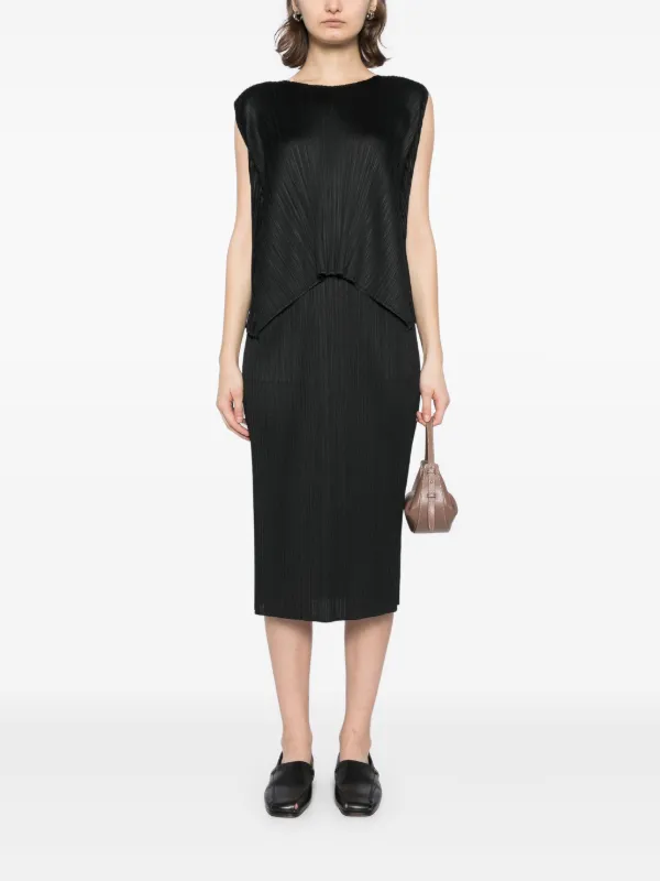 Pleats Please Issey Miyake Efficient Square Top | Black