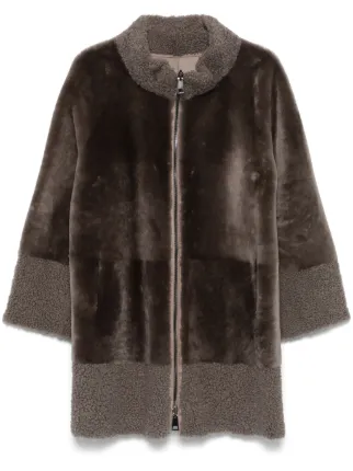 Suprema Shearling Coat | Grey | FARFETCH