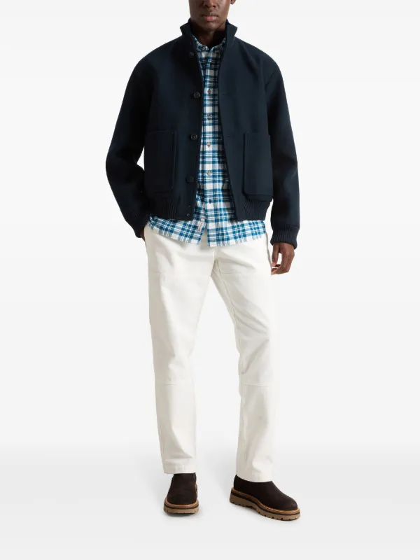 ジャケット・アウター WOOL RICH MELTON WOOL BOMBER Woolrich Melton Bomber Jacket | Blue | FARFETCH