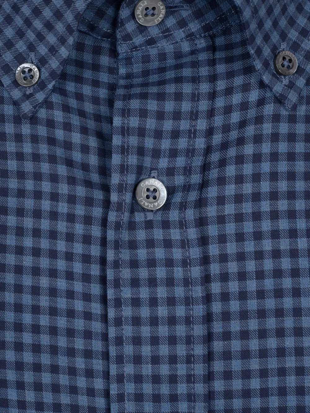 Canali Geruit overhemd Blauw