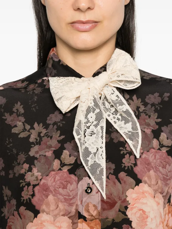 【ZIMMERMANN】Lace Shirt Dress/追跡+関税+全国送料込み Shop Zimmermann - Crush Tiered Lace Shirt Dress | Saks Fifth