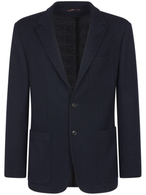 Canali notched-lapels textured blazer