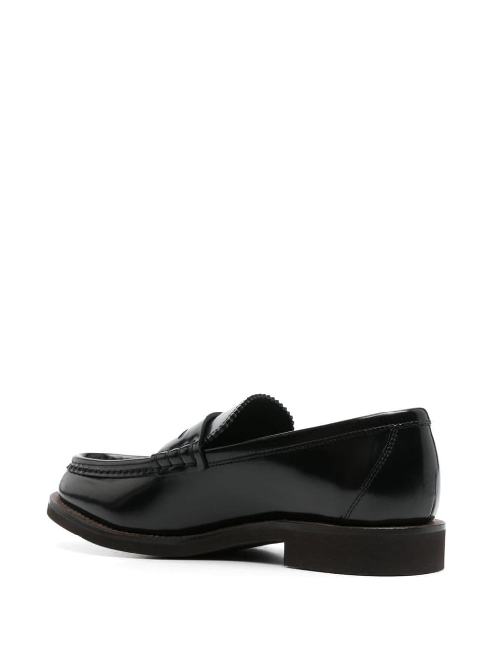 Brunello Cucinelli Leren loafers met Monili-detail Zwart