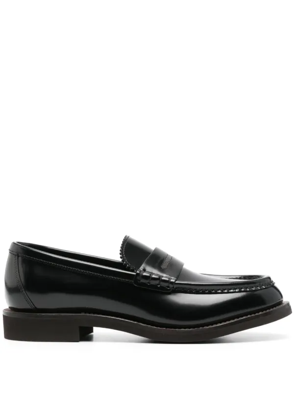 Brunello Cucinelli モニーレ レザーローファー | ブラック | FARFETCH JP