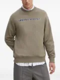 Armani Exchange logo-embroidered crew-neck sweatshirt - Neutrals