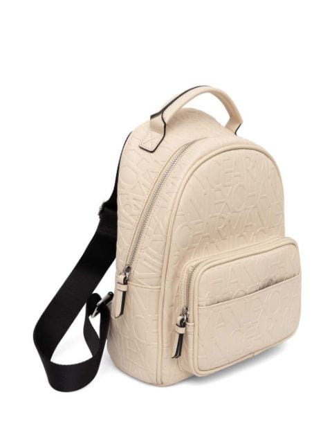 logo-embossed backpack