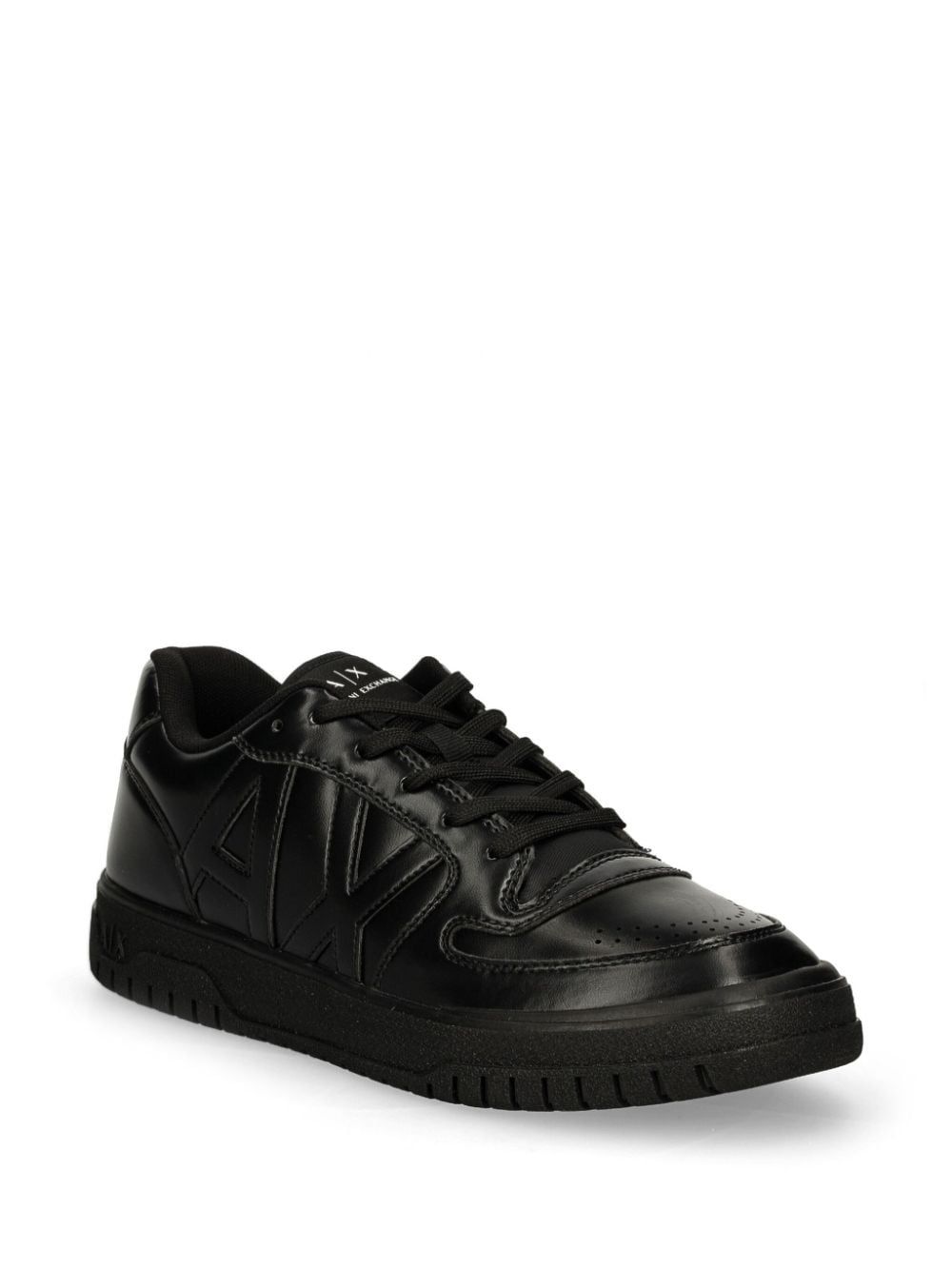 Armani Exchange logo-debossed sneakers - Zwart