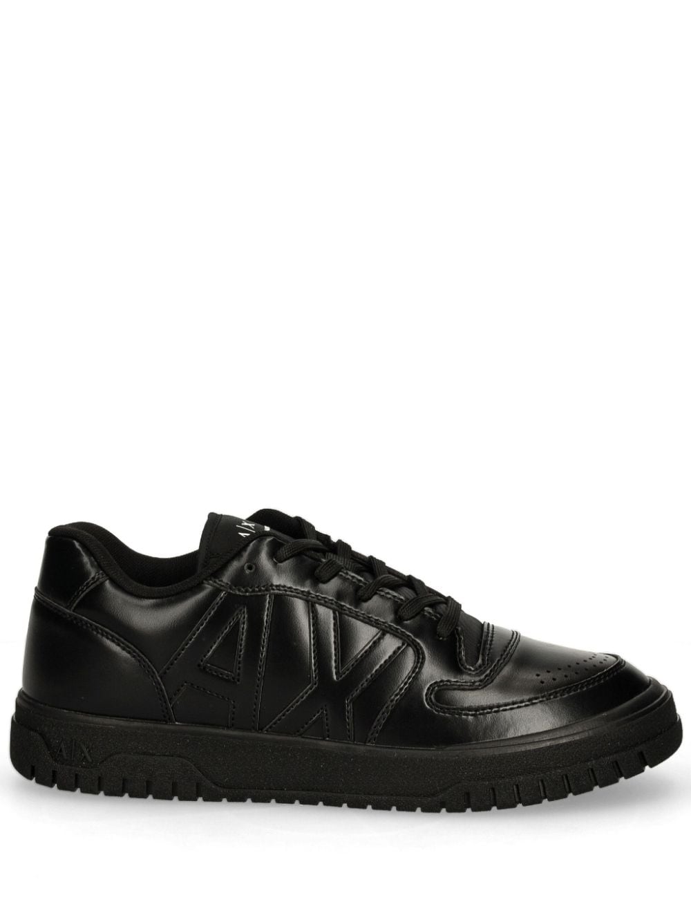 Armani Exchange logo-debossed sneakers Black