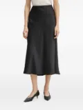 Armani Exchange bias-cut midi skirt - Black