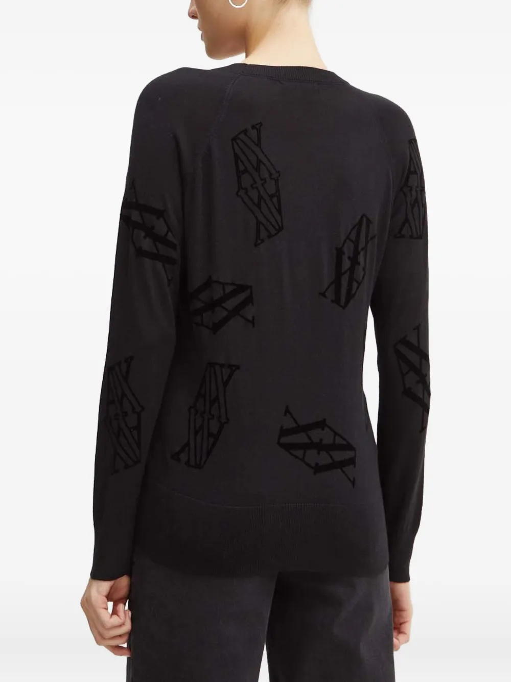 Armani Exchange Logo-embellished Sweater In Black