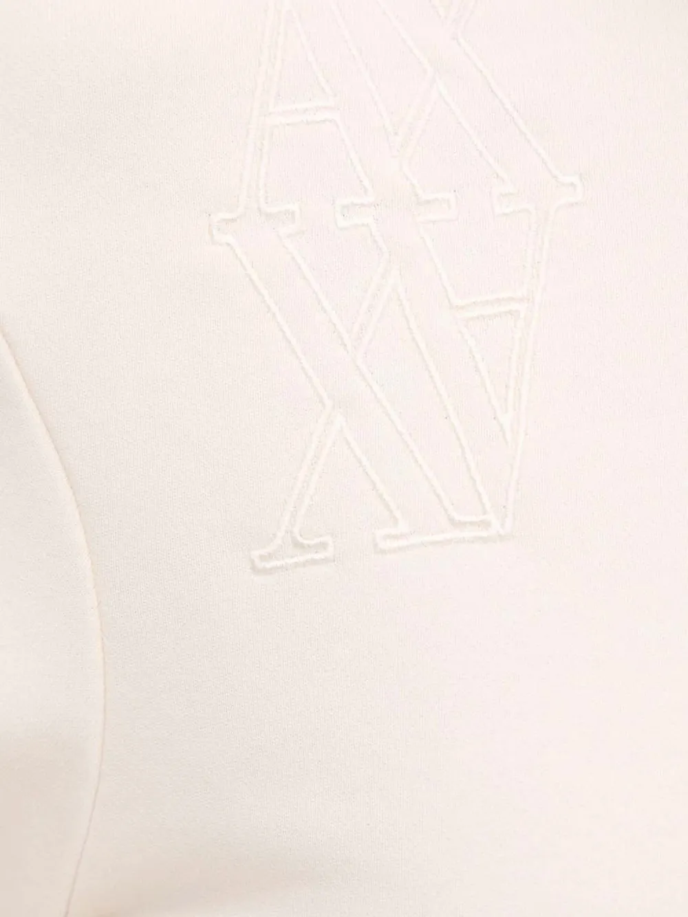 Armani Exchange Katoenen hoodie met geborduurd logo Beige