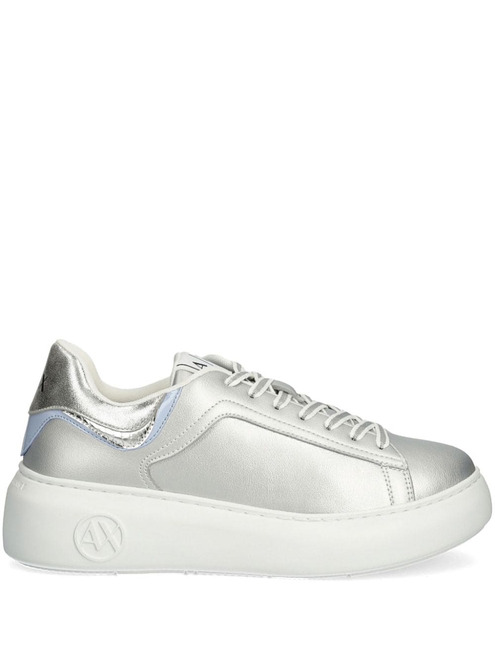 Armani Exchange silver trainers