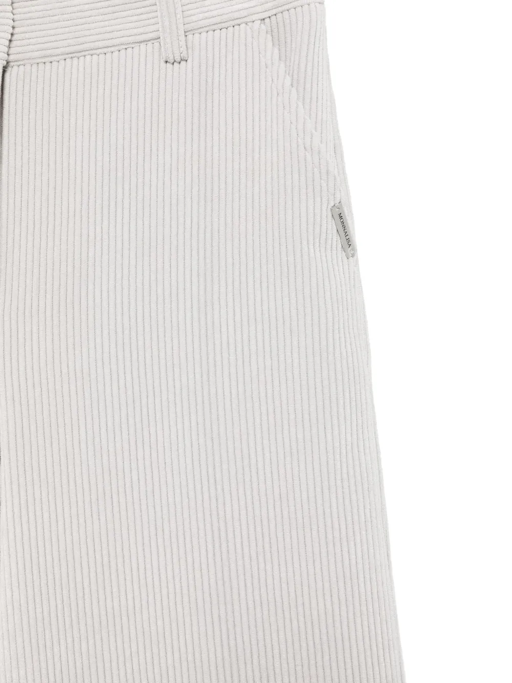 Monnalisa Ribfluwelen broek Grijs