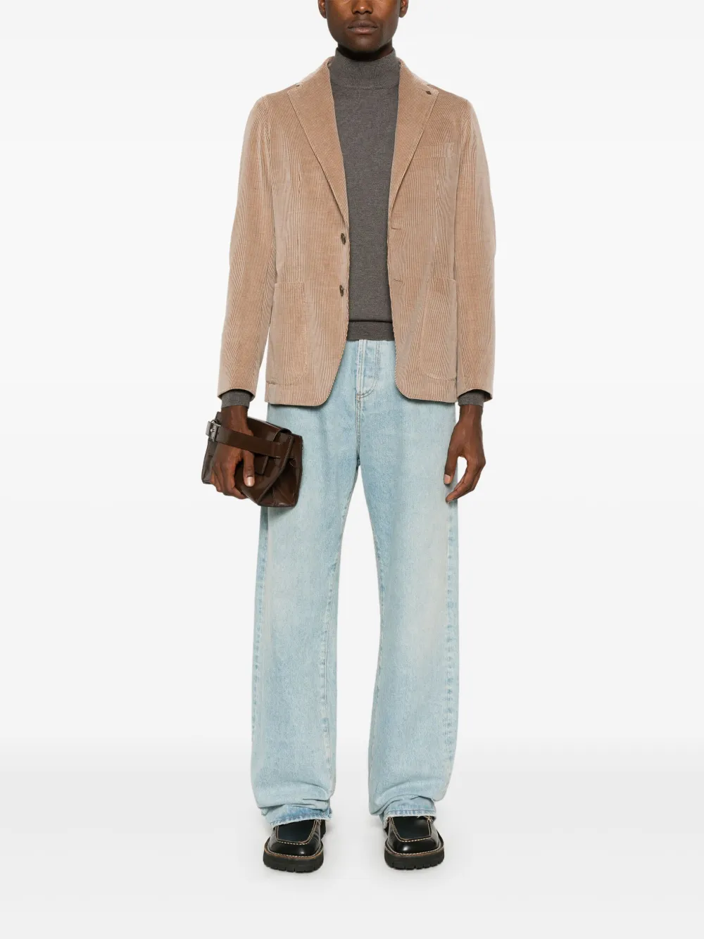 Tagliatore Ribfluwen blazer - Bruin