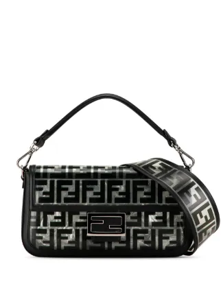 Fendi Pre Owned 2010 2023 Medium Zucca PVC Baguette Satchel Black FARFETCH ID