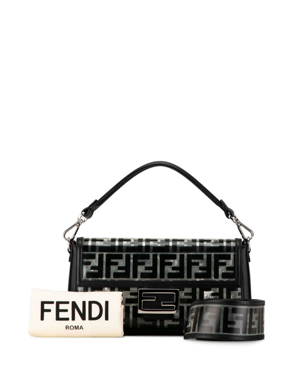 Fendi 2010-2023 Medium Zucca PVC Baguette satchel