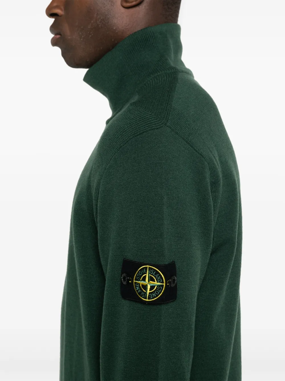 Stone Island Trui met Compass-logopatch Groen