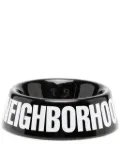 Neighborhood logo dog bowl - Black