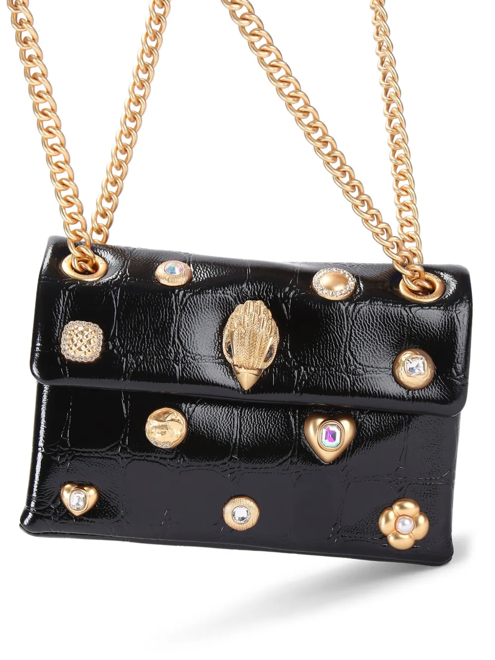Kurt Geiger London Kensington Gems mini-crossbodytas Zwart