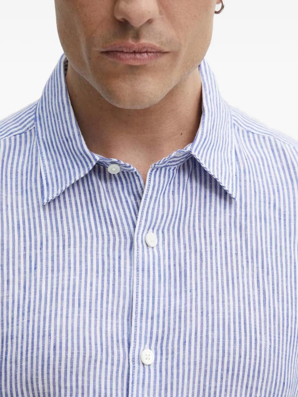 Theory Gestreepte overhemd Blauw