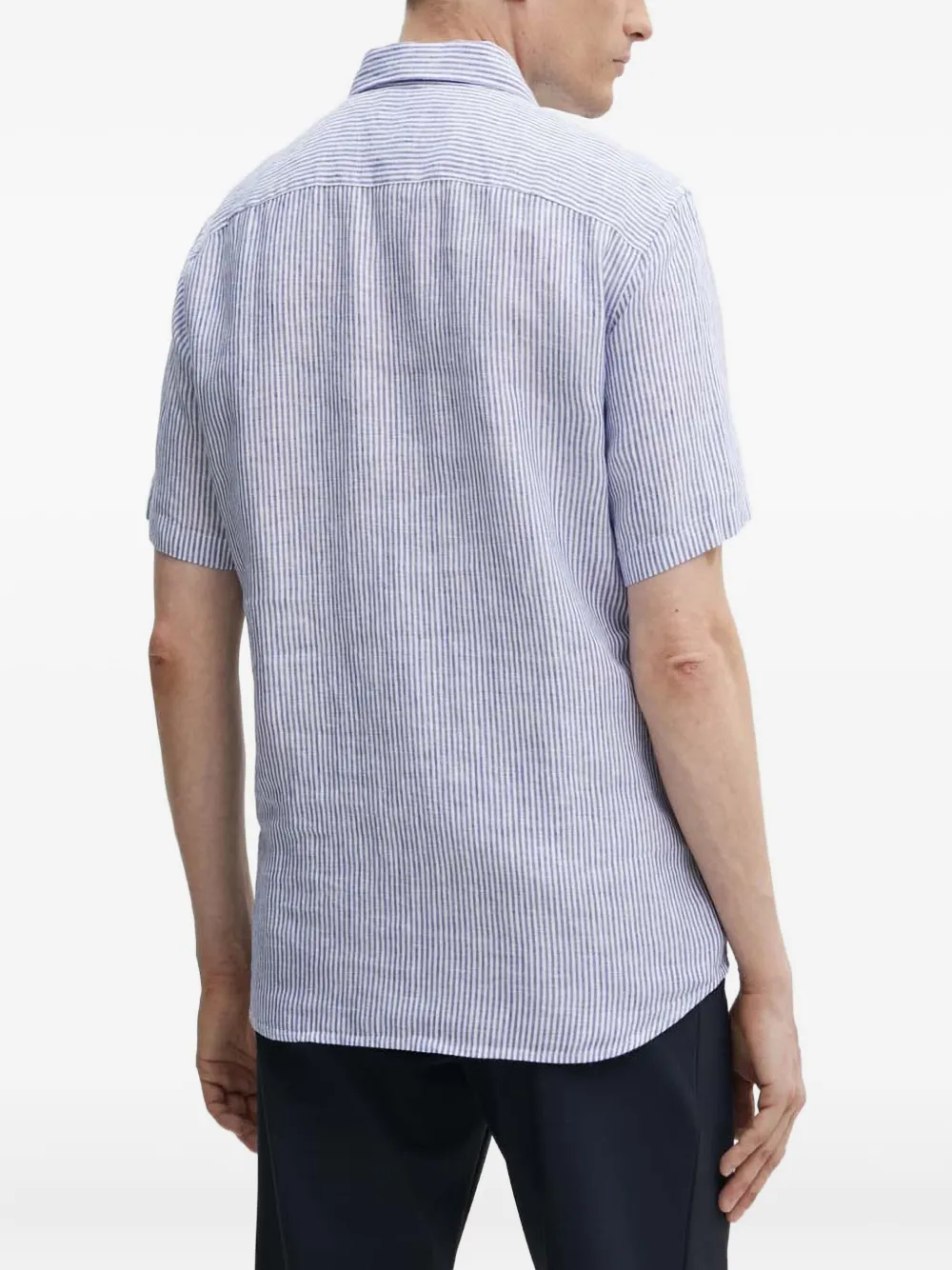 Theory Gestreepte overhemd Blauw