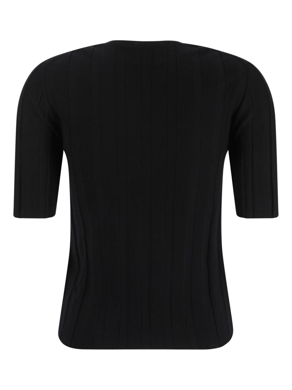 Allude Ribgebreide top - Zwart