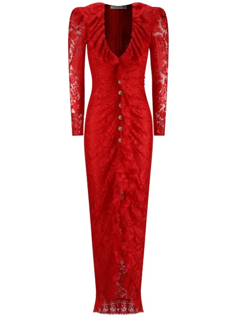 Alessandra Rich vestido con encaje floral