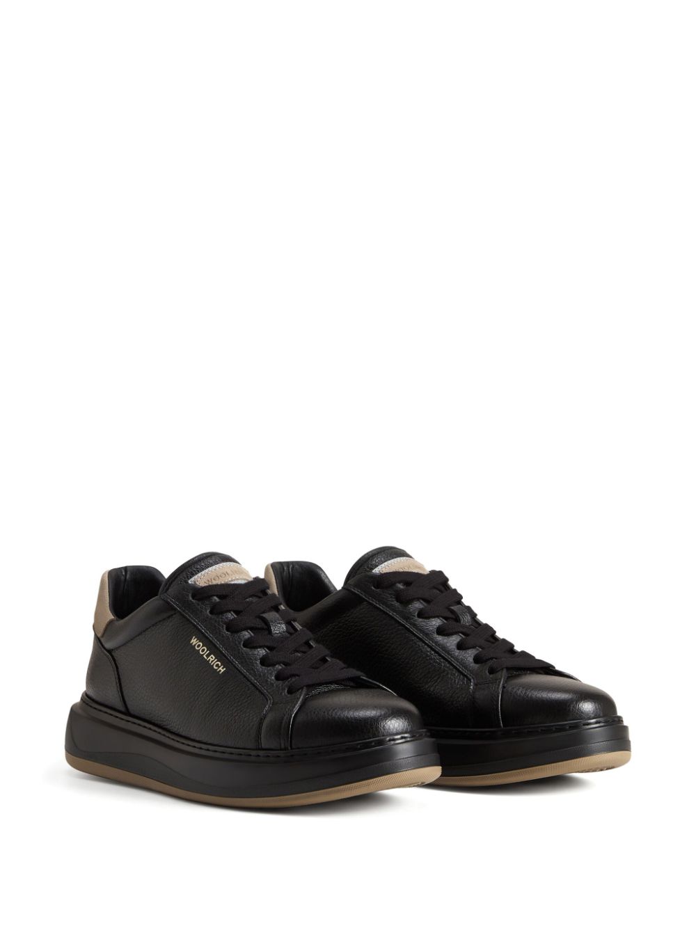 Woolrich round-toe trainers - Zwart