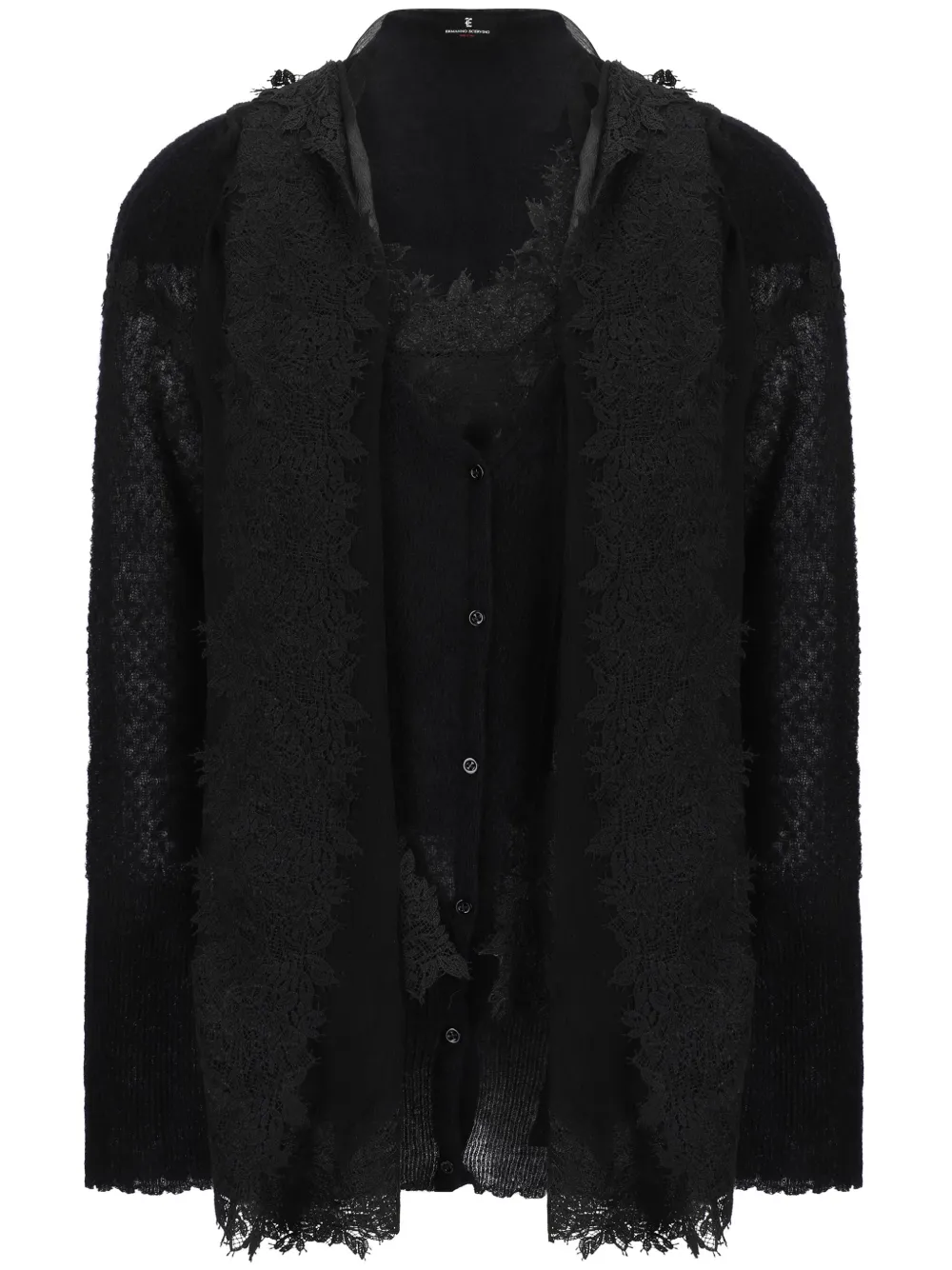 Ermanno Scervino Vest met kant Zwart