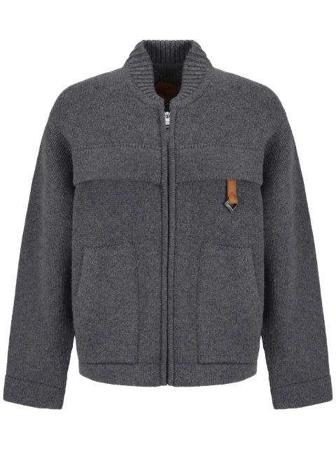 MCM zip-up knitted cardigan