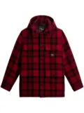 Woolrich plaid hooded jacket - Red