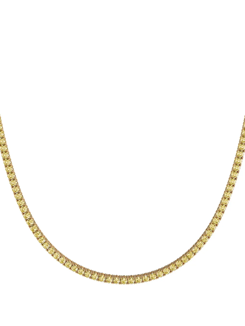 18kt recycled yellow gold Elara diamond tennis necklace