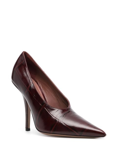 120mm leather pumps