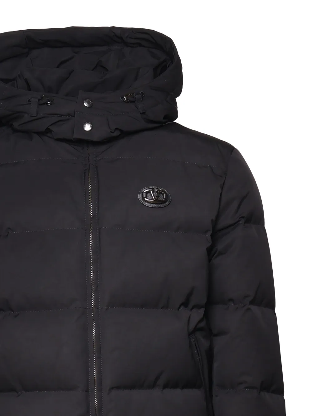 Valentino Garavani VLogo donsjack met capuchon Zwart