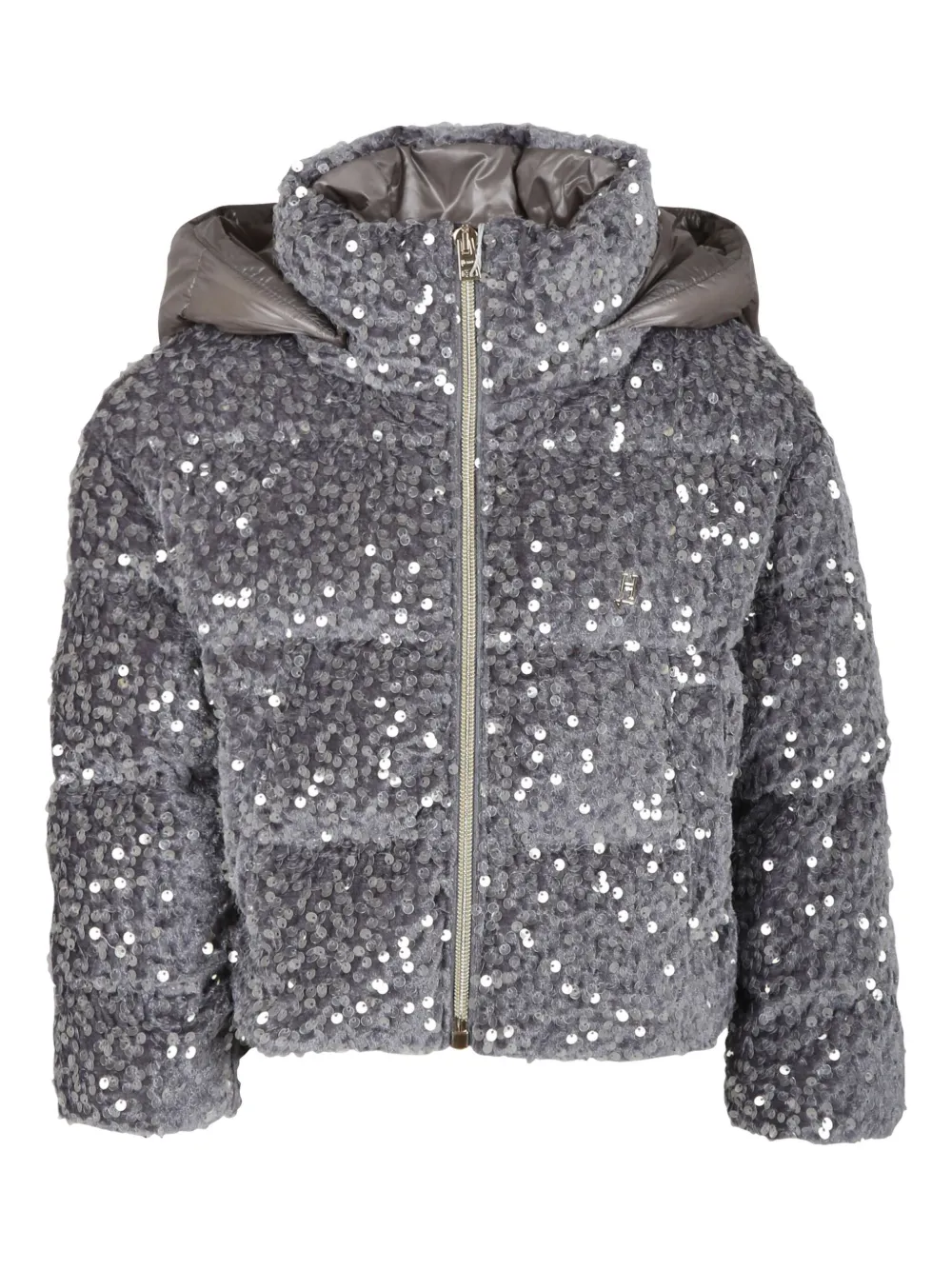 Herno Kids Chamarra Bordada Con Lentejuelas Gris FARFETCH MX