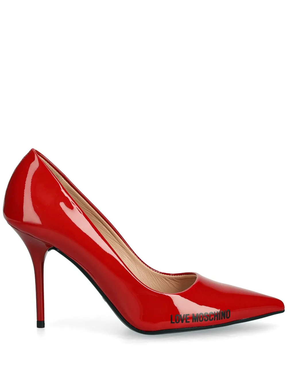 Love Moschino 100mm logo-print pumps Women
