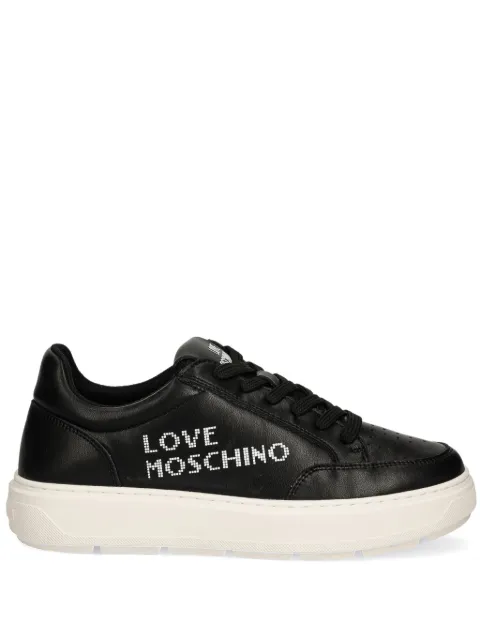 Love Moschino logo lettering lace-up trainers 