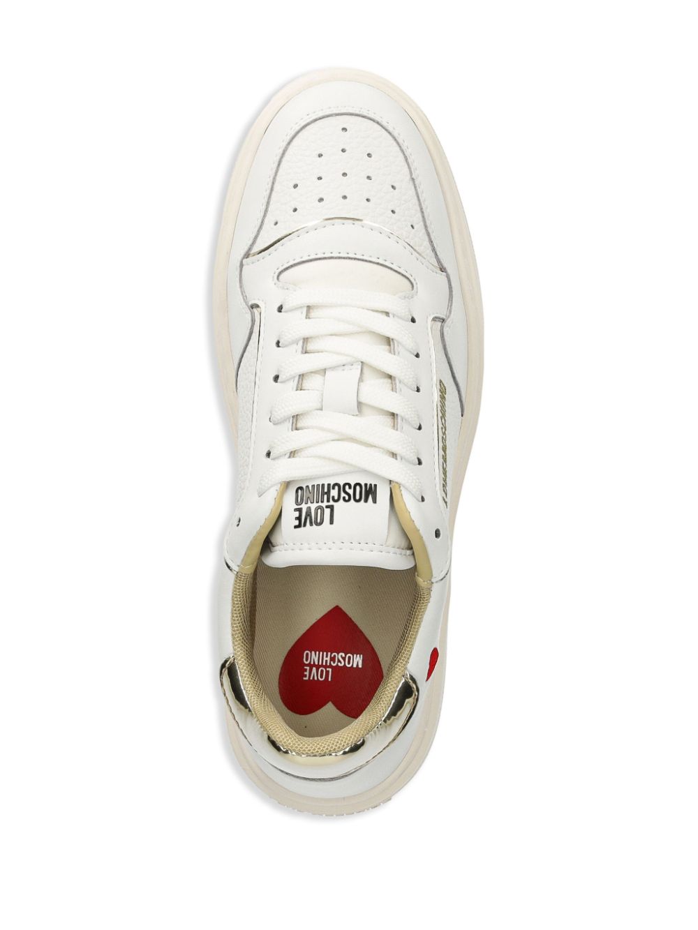 Love Moschino Leren sneakers Wit