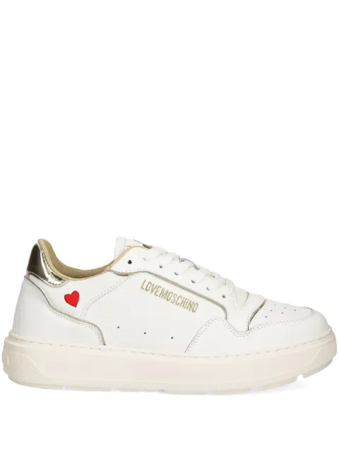 Love Moschino lace up leather trainers