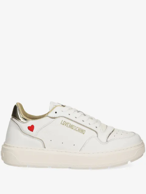 Love Moschino lace up leather trainers